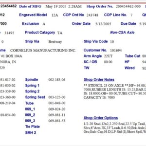 12TF 7K 865 ELEC W/EZ;LUBE, HF=94, OB=80, 22.5UP, LPS, FSA*****